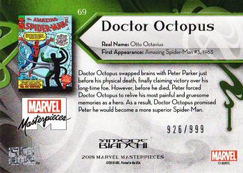 2018 Upper Deck Marvel Masterpieces #69 Doctor Octopus Back