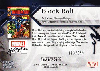 2018 Upper Deck Marvel Masterpieces #75 Black Bolt Back