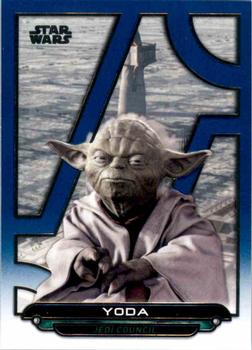2018 Topps Star Wars: Galactic Files - Blue #TPM-27 Yoda Front