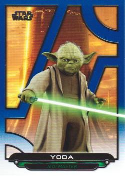 2018 Topps Star Wars: Galactic Files - Blue #AOTC-24 Yoda Front
