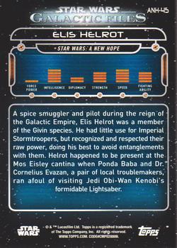 2018 Topps Star Wars: Galactic Files - Blue #ANH-45 Elis Helrot Back