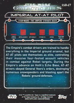 2018 Topps Star Wars: Galactic Files - Blue #ESB-27 Imperial AT-AT Pilot Back