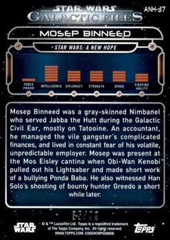 2018 Topps Star Wars: Galactic Files - Purple #ANH-37 Mosep Binneed Back