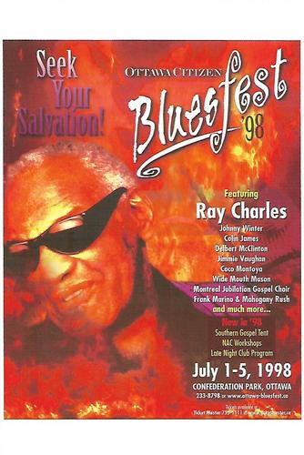 2014 Ottawa BluesFest 20th Anniversary Postcard Set #NNO 1998 Front