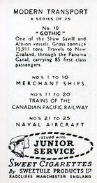 1955 Sweetule Modern Transport #10 