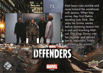 2018 Upper Deck Marvel's The Defenders #73 You'll Serve. Back