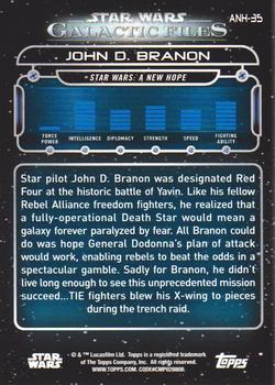 2018 Topps Star Wars: Galactic Files - Orange #ANH-35 John D. Branon Back