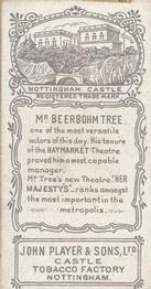 1898 Player's Actors & Actresses #NNO Beerbohm Tree Back