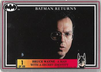 1992 Dynamic Marketing Batman Returns #1 Bruce Wayne – a man with a secret identity Front