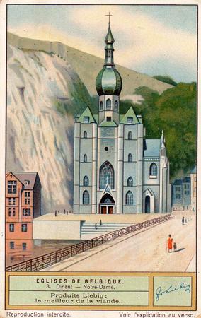 1930 Liebig Eglises De Belgique (Belgian Churches) (French Text)  (F1234, S1235) #3 Dinant - Notre Dame Front