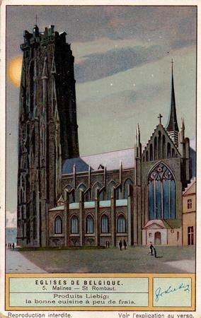 1930 Liebig Eglises De Belgique (Belgian Churches) (French Text)  (F1234, S1235) #5 Malines - St Rombaut Front