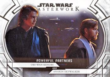 2018 Topps Star Wars Masterwork - Powerful Partners #PP-5 Obi-Wan Kenobi / Anakin Skywalker Front