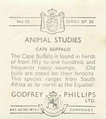 1936 Godfrey Phillips Animal Studies #15 Cape Buffalo Back