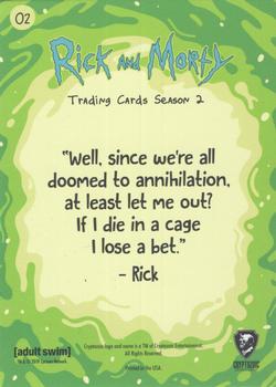 2019 Cryptozoic Rick and Morty Season 2 #02 Behind Bars Back