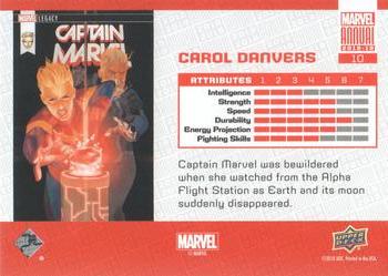 2018-19 Upper Deck Marvel Annual #10 Carol Danvers Back