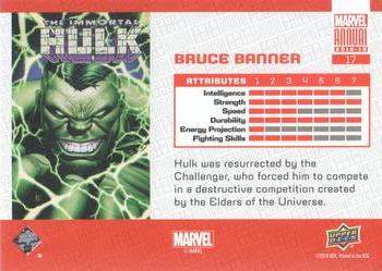 2018-19 Upper Deck Marvel Annual #17 Bruce Banner Back