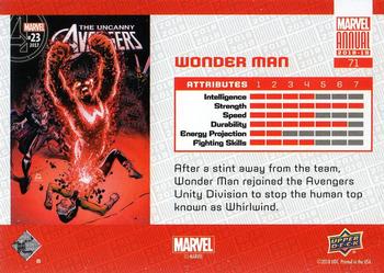 2018-19 Upper Deck Marvel Annual #71 Wonder Man Back