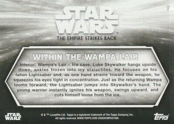 2019 Topps Star Wars Black & White: The Empire Strikes Back #7 Within the Wampa Lair Back
