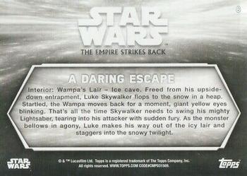 2019 Topps Star Wars Black & White: The Empire Strikes Back #8 A Daring Escape Back