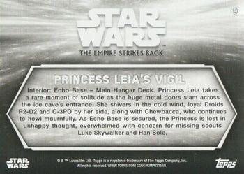 2019 Topps Star Wars Black & White: The Empire Strikes Back #9 Princess Leia's Vigil Back