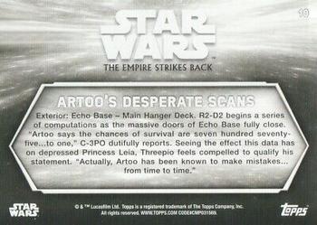 2019 Topps Star Wars Black & White: The Empire Strikes Back #10 Artoo's desperate scans Back