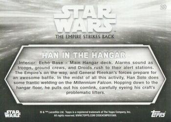 2019 Topps Star Wars Black & White: The Empire Strikes Back #20 Han in the Hangar Back