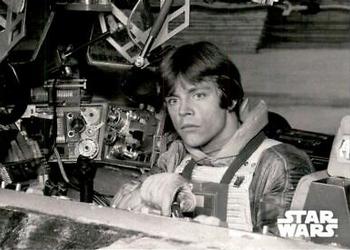 2019 Topps Star Wars Black & White: The Empire Strikes Back #25 Luke in the Cockpit Front