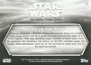 2019 Topps Star Wars Black & White: The Empire Strikes Back #52 Droid in the Rain Back