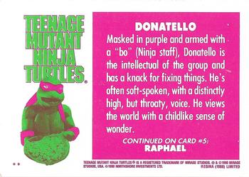 1990 Regina Teenage Mutant Ninja Turtles: The Movie #4 Donatello Back