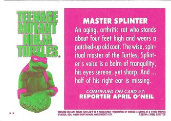 1990 Regina Teenage Mutant Ninja Turtles: The Movie #6 Master Splinter Back