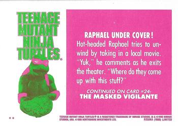 1990 Regina Teenage Mutant Ninja Turtles: The Movie #23 Raphael Under Cover! Back