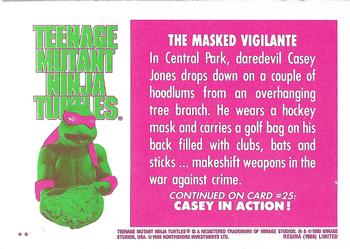 1990 Regina Teenage Mutant Ninja Turtles: The Movie #24 The Masked Vigilante Back