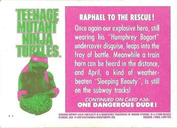 1990 Regina Teenage Mutant Ninja Turtles: The Movie #35 Raphael to the Rescue! Back