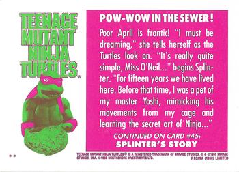 1990 Regina Teenage Mutant Ninja Turtles: The Movie #44 Pow-Wow in the Sewer! Back