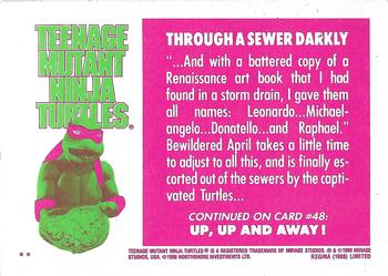 1990 Regina Teenage Mutant Ninja Turtles: The Movie #47 Through a Sewer Darkly Back