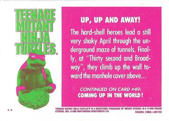 1990 Regina Teenage Mutant Ninja Turtles: The Movie #48 Up, Up and Away! Back