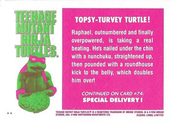 1990 Regina Teenage Mutant Ninja Turtles: The Movie #73 Topsy-Turvey Turtle! Back