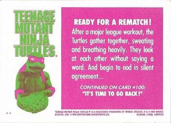 1990 Regina Teenage Mutant Ninja Turtles: The Movie #99 Ready for a Rematch! Back