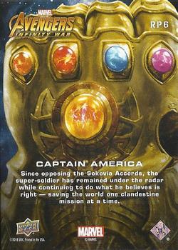 2018 Upper Deck Marvel Avengers Infinity War - Remarkable People #RP6 Captain America Back