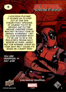 2019 Upper Deck Marvel Deadpool #4 Adrift in time Back