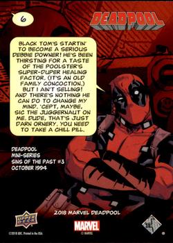 2019 Upper Deck Marvel Deadpool #6 Leave Him Be Back