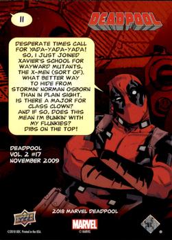 2019 Upper Deck Marvel Deadpool #11 Is That Thing On? Back
