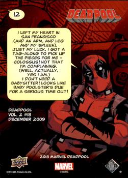 2019 Upper Deck Marvel Deadpool #12 This Fight Is Over Back