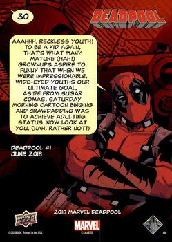 2019 Upper Deck Marvel Deadpool #30 Young Deadpool Back