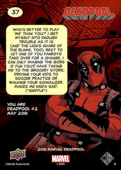 2019 Upper Deck Marvel Deadpool #37 Open Mic Back