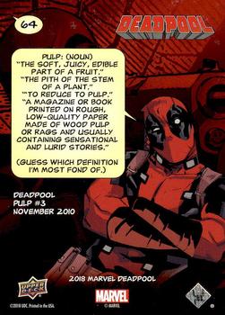 2019 Upper Deck Marvel Deadpool #64 Hero Back