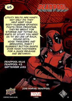 2019 Upper Deck Marvel Deadpool #65 Utility Belt Back