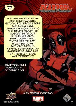 2019 Upper Deck Marvel Deadpool #77 Kumite Back