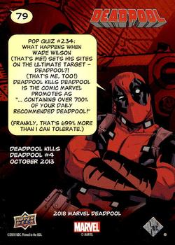2019 Upper Deck Marvel Deadpool #79 Pulled It Off Back