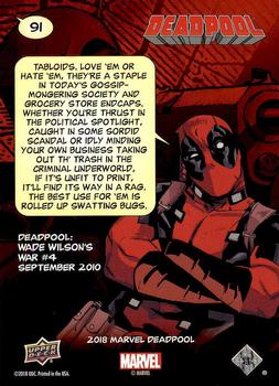 2019 Upper Deck Marvel Deadpool #91 Wade Wilson's War Back